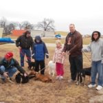 Volunteers and dogs
